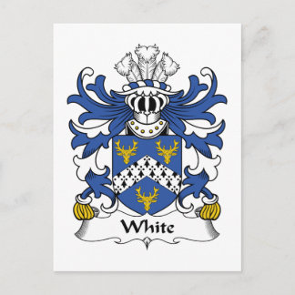 White Family Crest Postcard