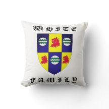 White Family Decendants (Family Shield) Pillow
