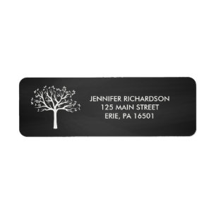 White Family Tree on Chalkboard Look Label