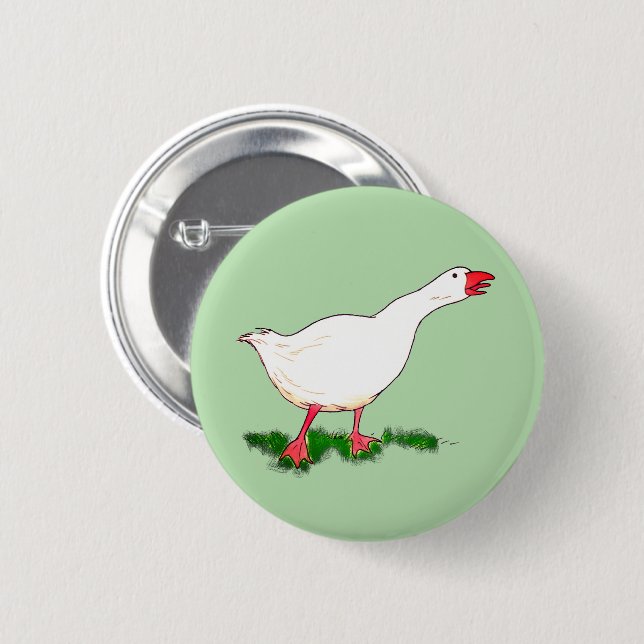 white farm goose button (Front & Back)