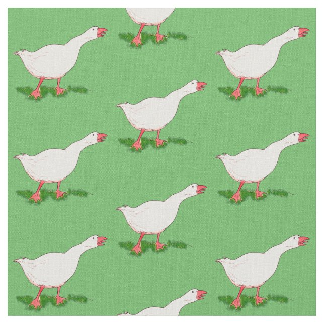 white farm goose fabric (Close Up)