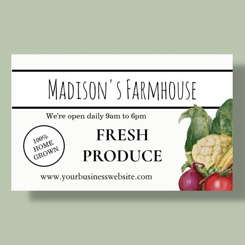 White Farmhouse Produce Farm Business Banner