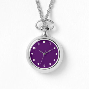 White Fat Numbers On Purple wacnt Watch