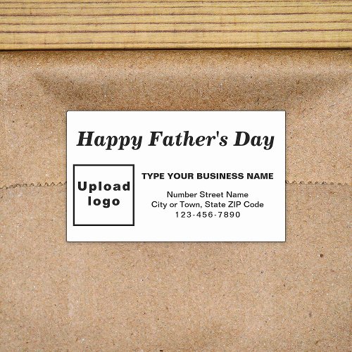 White Fathers Day Business Rectangle Sticker