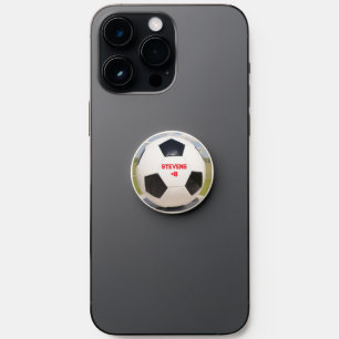 White Father's Day Guys Sport Soccer PopSocket
