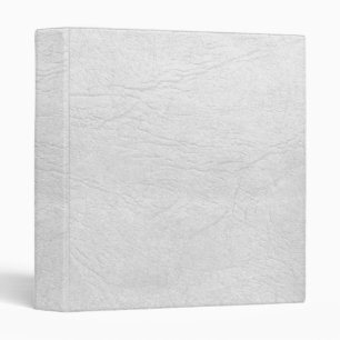 White-Faux Leather Binder/Album 3 Ring Binder
