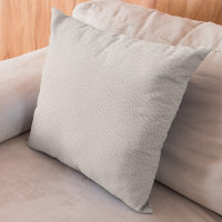 White Faux Leather Pattern Throw Pillow