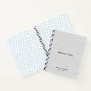 White faux leather texture notebook