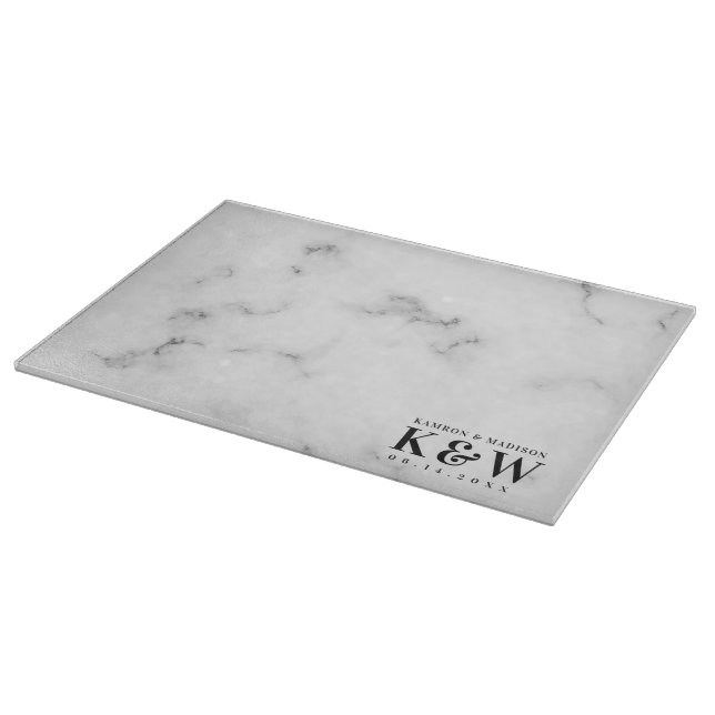 White Faux Marble Cutting Board (Corner)