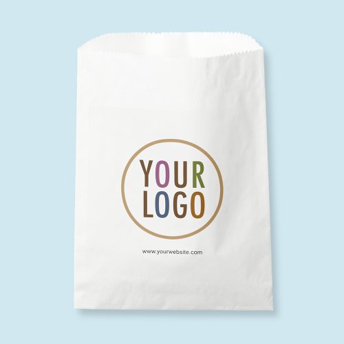 White Favor Bags Custom Company Logo Branded