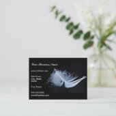 White feather - angelic by nature business card (Standing Front)