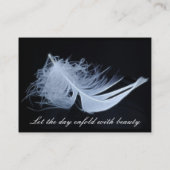 White feather - angelic by nature business card (Back)