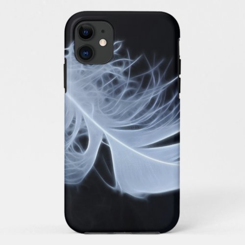 White feather _ angelic by nature iPhone 11 case
