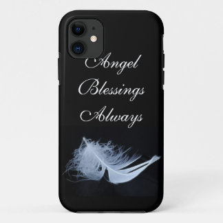 White feather - angelic by nature iPhone 11 case