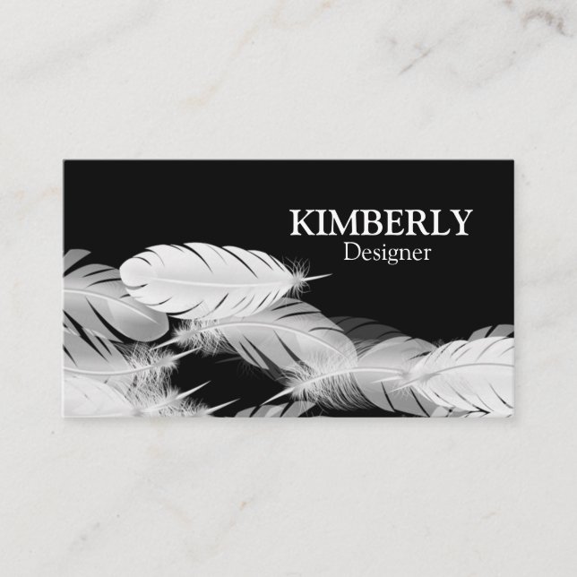 White Feather Business Card (Front)