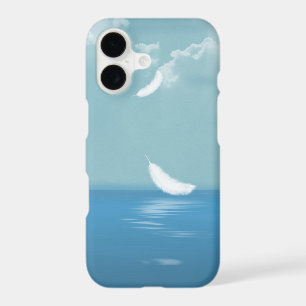White Feather Floating Over Ocean iPhone 17 Case