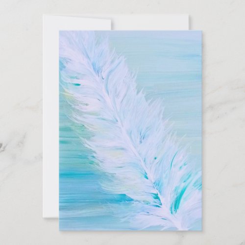 White Feather Holiday Card