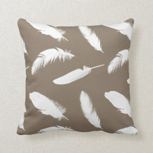 feather print throw pillows