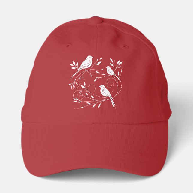 White Feathered Friends Cap (Front)