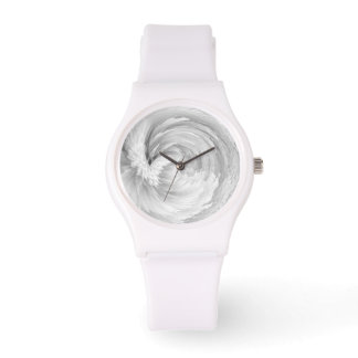 White Feathers Angel Wings Abstract Victorian Watch
