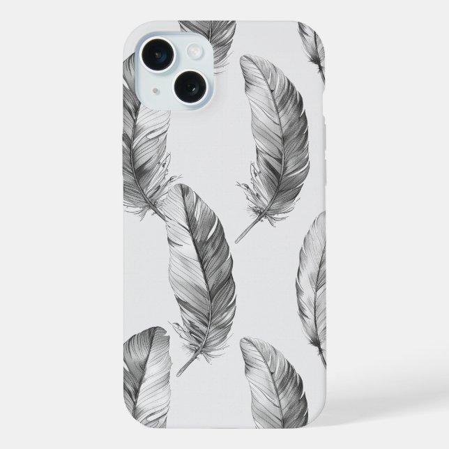 White Feathers Iphone Case (Back)