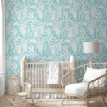 White Feathers on soft baby blue  Wallpaper