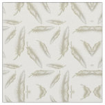 White Feathers Pattern Fabric