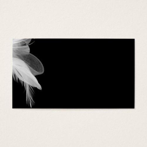 White Feathers Plain Card Business Card Template