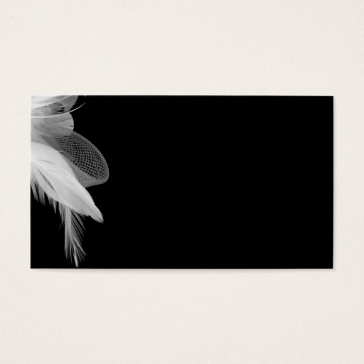 Customizable White Feathers Plain Card Business Card Template