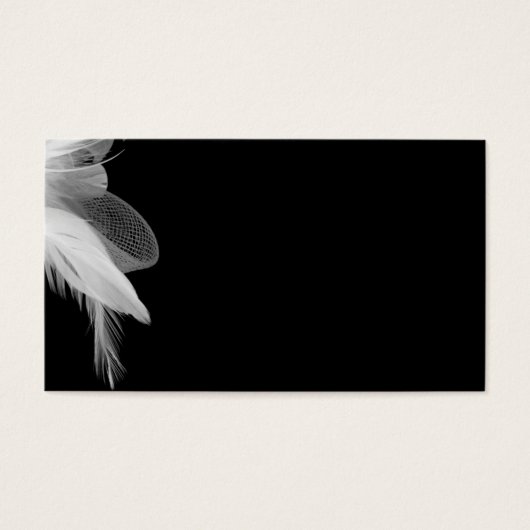 White Feathers Plain Card (Front)