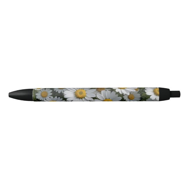 White Feverfew Flowers Pen (Front)