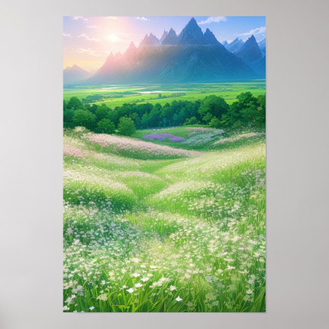 White Fields of Serenity Poster (Front)