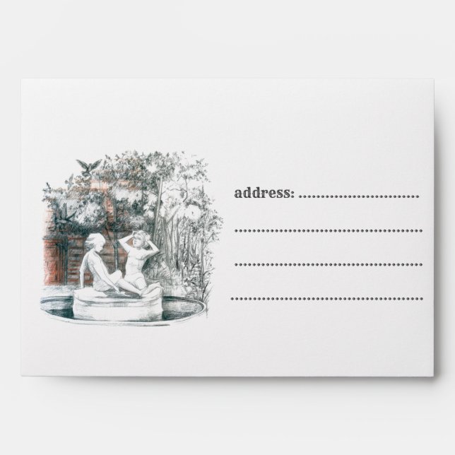 White figures of the girls of the city fountain envelope (Front)