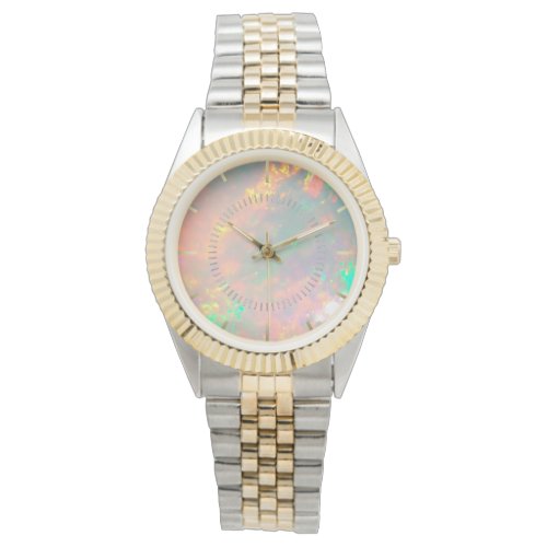 White Fire Opal Dial Watch