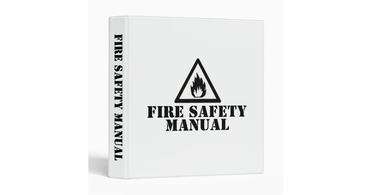 Fire Inspector Binder White Fire Safety Manual 3 Ring Binder | Zazzle