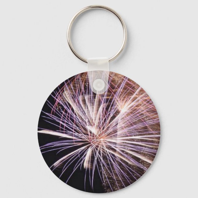 White Fireworks Keychain (Front)