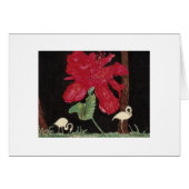 white flamingo and hibiscus (Front Horizontal)