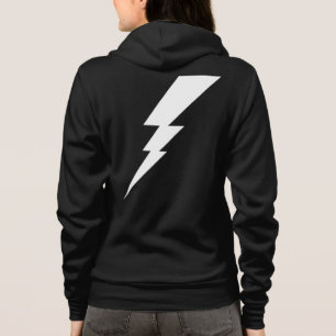 White Flash Lightning Bolt Hoodie