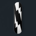 White Flash Lightning Bolt Skateboard<br><div class="desc">Simple white flash lightning bolt,  geometric graphic design.</div>
