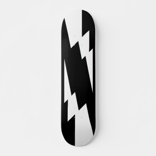 White Flash Lightning Bolt Skateboard