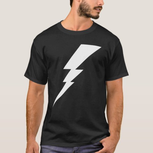 White Flash Lightning Bolt T_Shirt