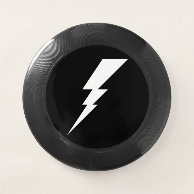 White Flash Lightning Bolt Wham-O Frisbee (Front)
