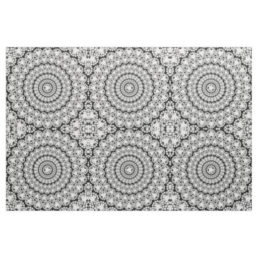 White Flashy Diamonds Print Geometric Pattern Fabric