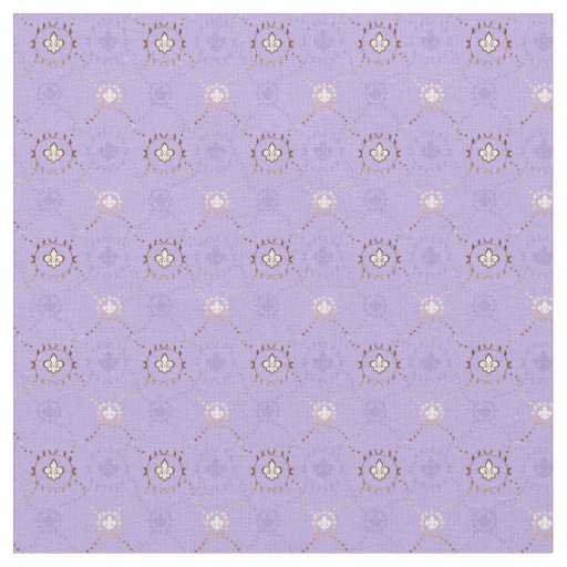 White  Fleur de Lis, French Lili pattern Fabric