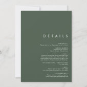 White Floral  All In One Wedding Invitation (Back)