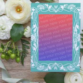 White Floral Art Nouveau Mother’s Day Card by Cardgallery at Zazzle