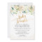 White Floral Baby Sprinkle Invitation
