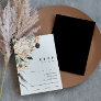 White Floral | Black Menu Choice RSVP Card