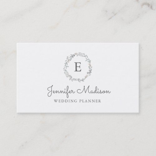 White Floral Business Card