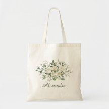 White Floral Custom Bridesmaid Favor 